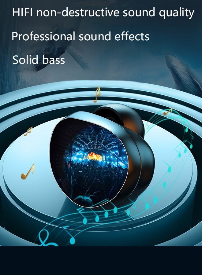 Bukela True Wireless Earbuds, HiFi Stereo Ear Buds, Bluetooth 5.4 Ultra-fast Connection In-Ear Earphone with Magnetic 2000mAh Charging Case,Type-c Cltra-fast Charging In-ear Music Headset Built in Mic for Clear Voice Call, Active Noise Cancellation Headphone,Waterproof and Anti-sweat,Black - Image 2